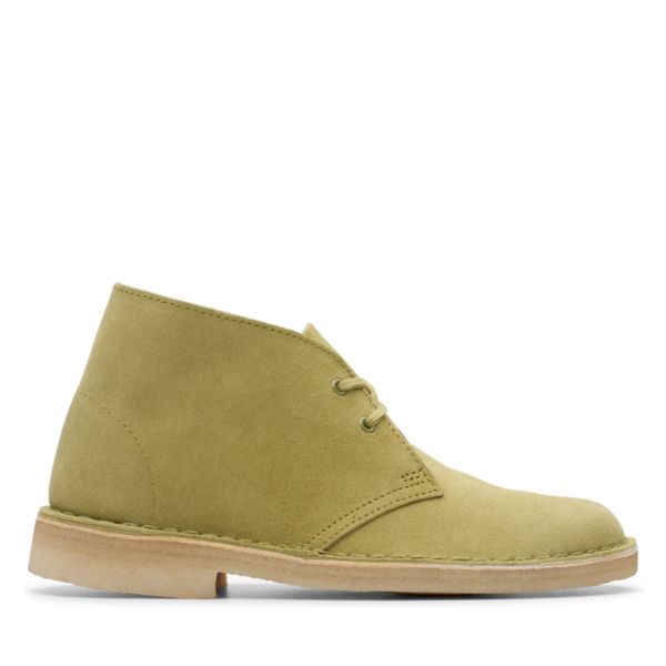 Clarks Womens Desert Boot Ankle Boots Khaki | UK-8471092 - Click Image to Close